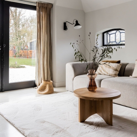 Interieur05 Hoogpolig Vloerkleed Lux Creme 240x330cm