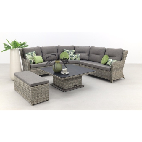VDG Sandigo lounge dining set met bijzetbank
