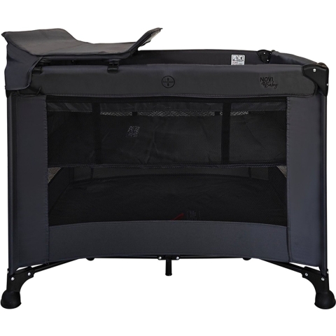 Campingbed/box Novi Baby® Liv Air+ Dark Grey/Black Mesh
