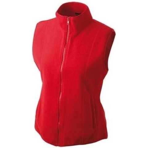 Fleece outdoor bodywarmer rood voor dames S -