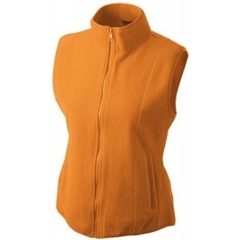Fleece outdoor bodywarmer oranje voor dames M -