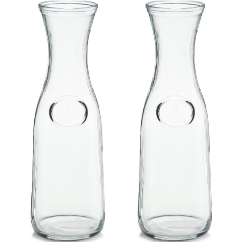 4x Glazen karaffen 1000 ml -