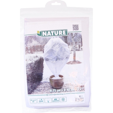 12x Plantenhoes wit 75 x 48 cm anti-vorst bescherming -