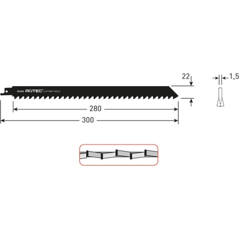 Rotec Reciprozagen RC830 / 1241HM (VPE 1 stuks) - 5250830