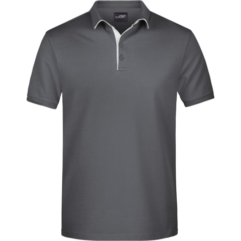 Polo shirt Golf Pro premium grijs/wit voor heren L -