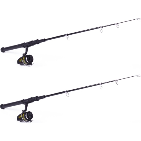 Set van 2x stuks vishengel set / telescopische werphengel met accessoires -