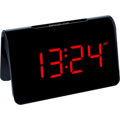 TFA Dostmann 60.2543.05 Wekker Zendergestuurd Zwart Alarmtijden 1 Groot display