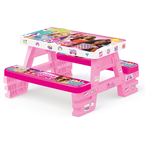 Dolu Barbie Picknicktafel 79x69x42 cm Roze/Paars