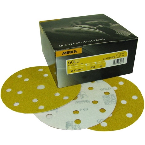 Mirka GOLD | 150mm Grip 15H | P80 | 100/verpakking - 2361109980