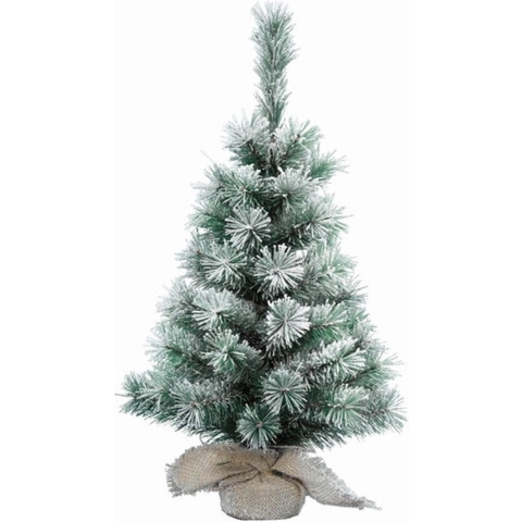 Mini kerstboom/kunst kerstboom besneeuwd 90 cm -