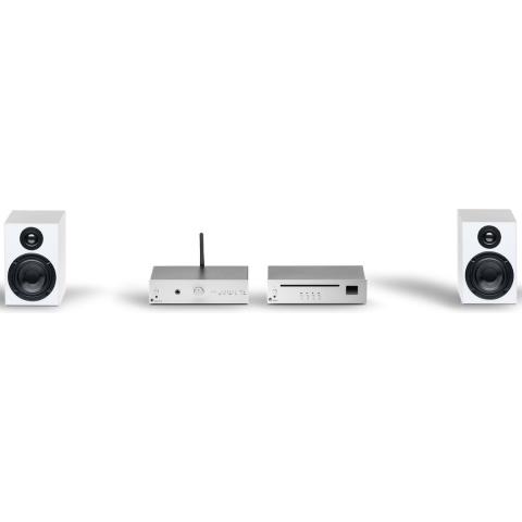 Pro-Ject True HiFi Stereo Set E CD - Compleet HiFi Systeem - CD-Speler - Stereo Versterker - Speakers - Zilver/Wit