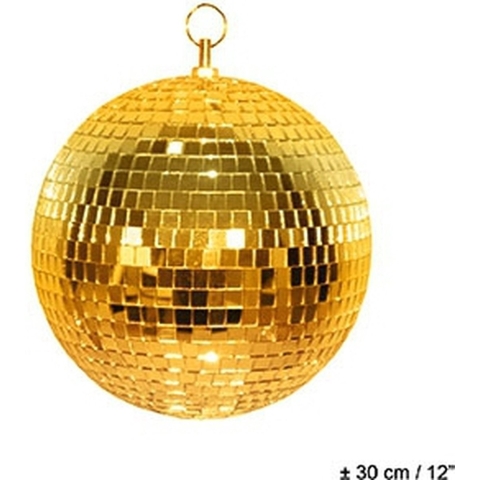 Disco spiegel bal goud 30 cm -