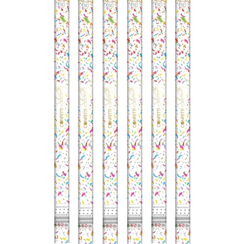 Party confetti shooters - 6x - confettikanon - gekleurd - papier - 80cm -