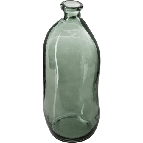 Atmosphera fles vaas - groen transparant - glas - H51 x D23 cm