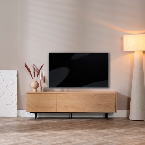 Bronx71 Tv-meubel Thomas blank eiken 150 cm