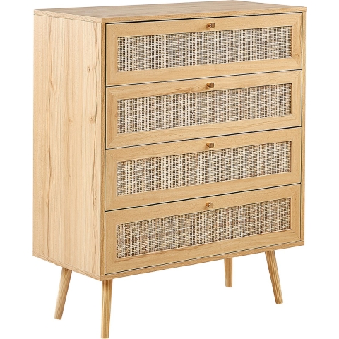Beliani - PEROTE - Commode - Lichte houtkleur - Rotan