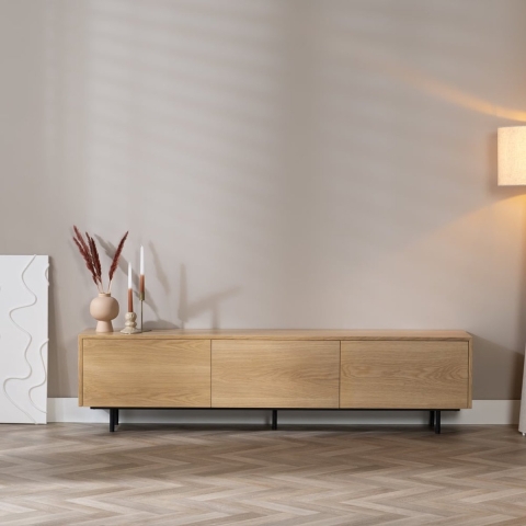 Bronx71 Tv-meubel Thomas blank eiken 180 cm