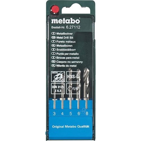 Metabo 627112000 Metaal Borencassette 5-delig Zeskantschacht