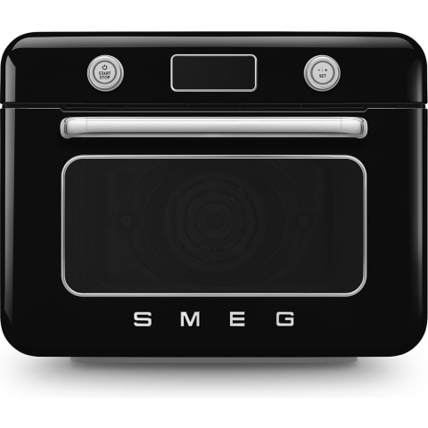 SMEG COF01BLEU Vrijstaande Combi Stoomoven 50's Style - Glanzend Zwart