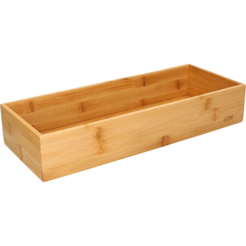 Lade bakjes/organize set - Tidy Smart - 4-delig - bamboe - opbergsysteem -