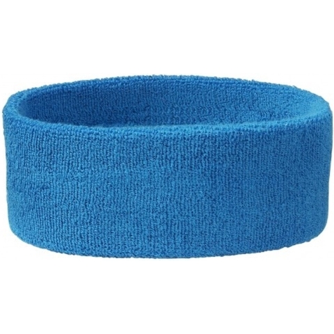 10x Hoofd zweetbandje aqua blauw -