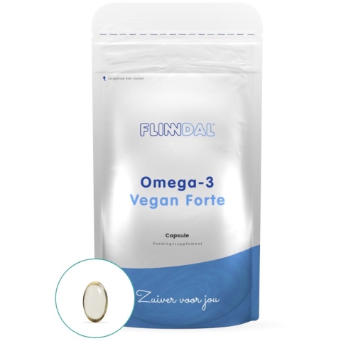 Omega-3 Vegan Forte 90 capsules met herhaalgemak - 90 Capsules - Flinndal