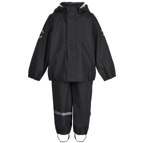 Mikk-Line Regenkleding - Gerecycled - PU - Black - Mikk-Line - 7 jaar (122) - Regenkleding