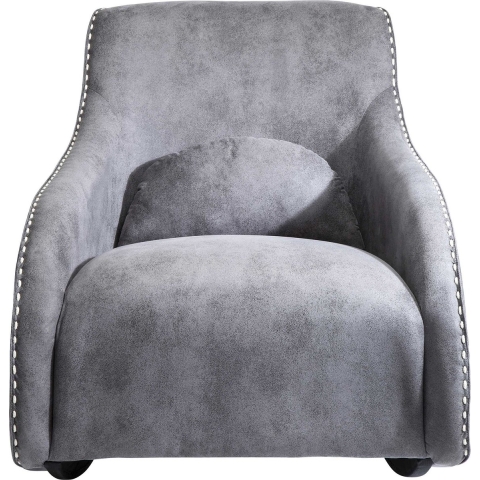 Kare Design Schommelstoel Swing Ritmo - Vintage Kunstleer Grijs