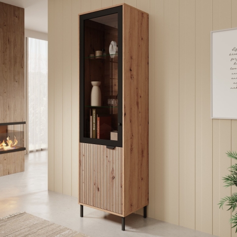 Meubella Vitrinekast Malaika - Eiken - 55 cm