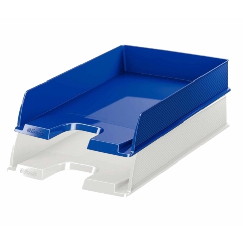 Esselte brievenbakjes set van 4x blauw en 4x wit in A4 formaat -