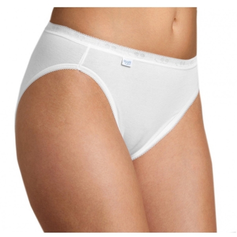 Set van 5x stuks sloggi basic tai dames slip, maat: 46 in het wit -