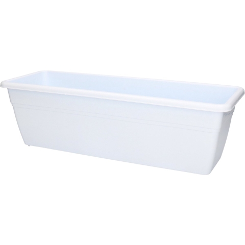 Plantenbak - 4x stuks - wit - rechthoekig - 50 x 17 x 15 cm -