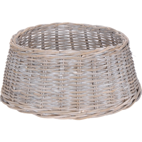 Rieten/rotan kerstboom voet/kerstboommand beige 60 cm -