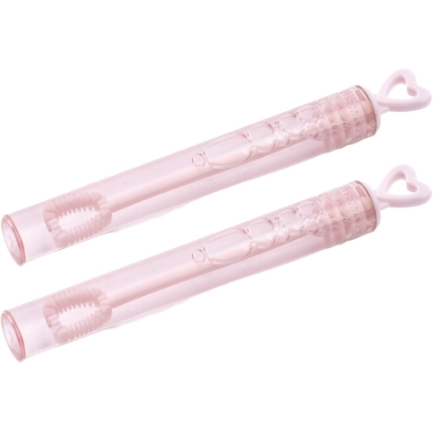 Bellenblaas voor Bruiloft/trouwerij party - 96x stuks - uitdeel flesjes - roze met hartje -