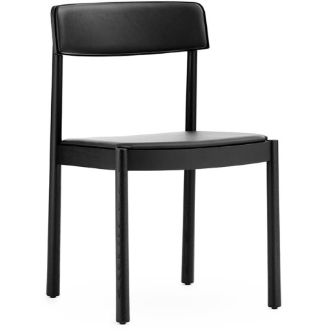 Normann Copenhagen Timb Eetkamerstoel Leer Zwart