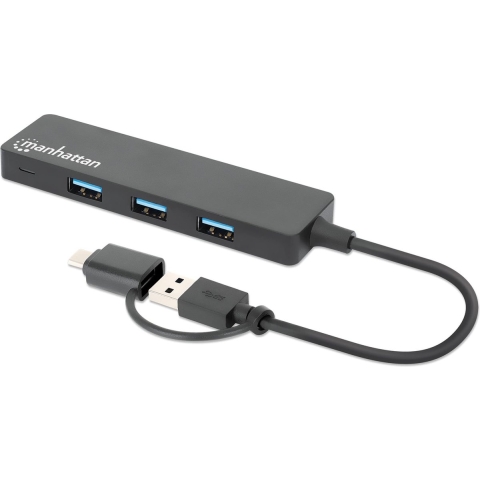 Manhattan 180863 USB 3.2 Gen 1-hub 4 poorten Zwart