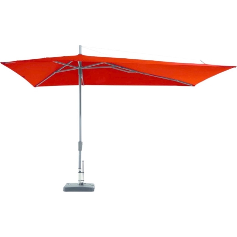 Asymetriq sideway brick red stokparasol 360 x 220 cm zonwering - Madison