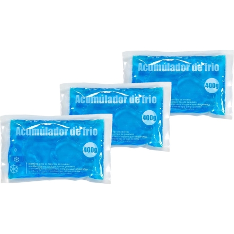 Set van 10x stuks herbruikbare flexibele koelelementen/icepack s22,5 x 14,5 x 3 cm -