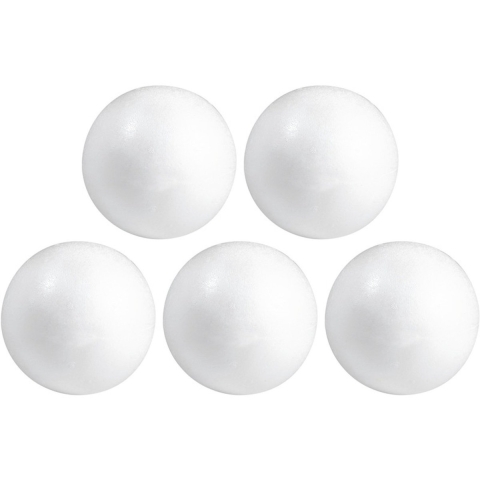 50x Hobby/DIY piepschuim bal/bol 10 cm -