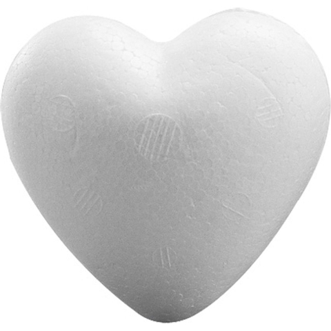 Piepschuim hobby vorm - 8x stuks - hart - 15 cm - DIY knutsel figuren -