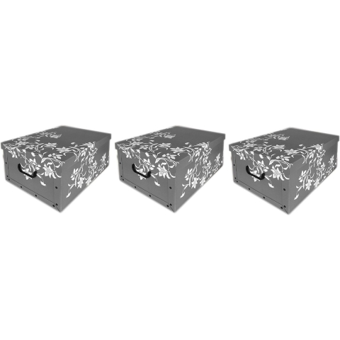 4x Opbergboxen/Opbergdozen grijs 52 x 38 cm -