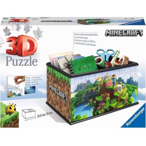 Ravensburger Puzzel - 3D Treasure Box - 108 Bakstenen - Minecra - Ravensburger - OneSize - Puzzel