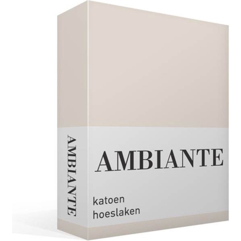 Ambiante Katoen - Hoeslaken - 140x220 - Zand