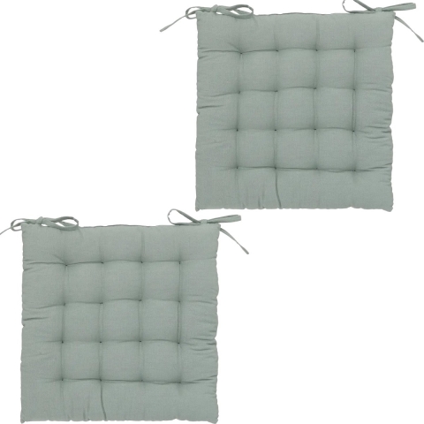Atmosphera Stoelkussen - 4x - mintgroen - katoen - 38 x 6 cm - zitkussen -