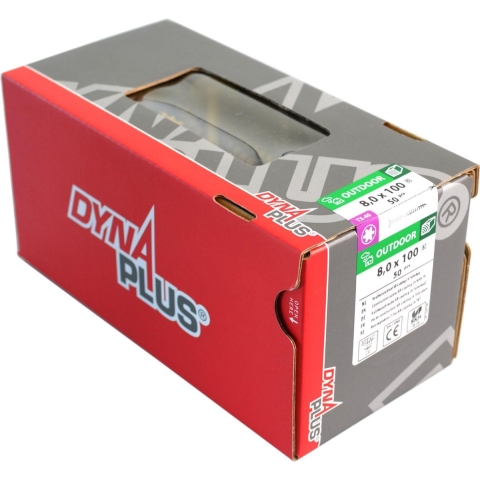 Dynaplus Houtbouwschroef Ar-Bronze Tk +Snijpunt Torx TX40 8.0X100/55 | 50 stuks - 0286.08.62601