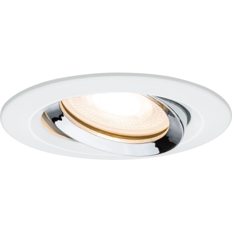 Paulmann Nova Inbouwlamp voor badkamer LED GU10 7 W IP65 Wit (mat), Chroom