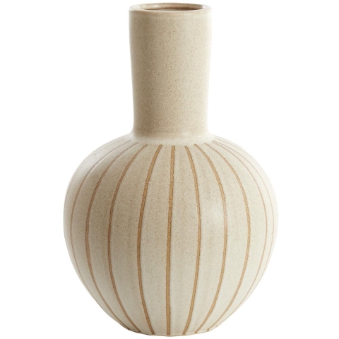 Light&living Vaas deco Ø28,5x42 cm ULLOA keramiek mat zand+bruin