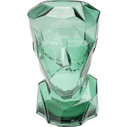 Kare Vaas Prisma Face Green 30cm