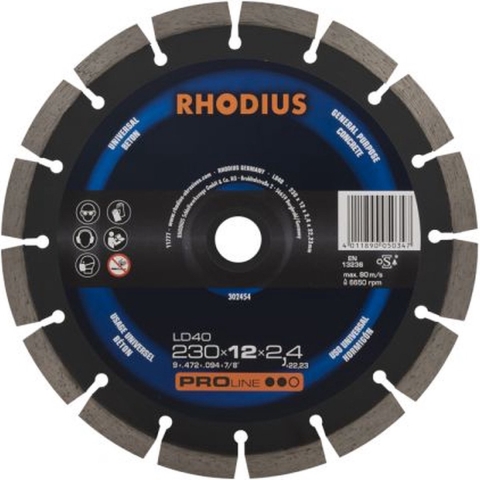 Rhodius 394138 LD 40 Diamanten doorslijpschijf Diameter 230 mm 1 stuk(s)