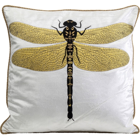 Kare Kussen Glitter Dragonfly White 40x40cm